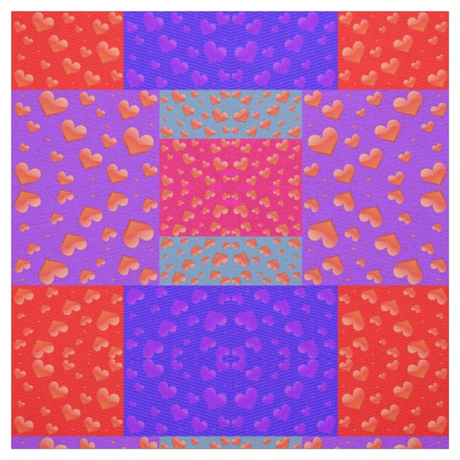 Tissu stylisé pour la Saint-Valentin - Pays Déco (Échantillon)