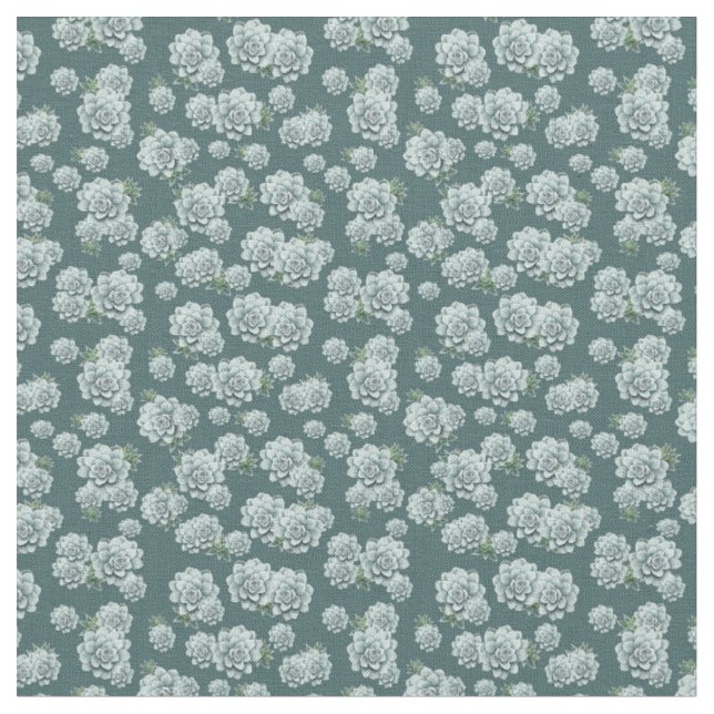 Tissu Succulents de couleur de la menthe Répéter le Moti (Fermer)