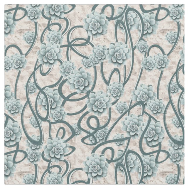 Tissu Succulents du désert pour un Motif de fond d'écran (Fermer)