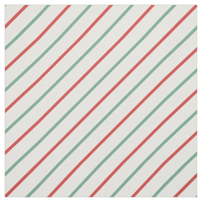 Tissu Sucre de canne de Noël rétro rayures rouge vert (Échantillon)