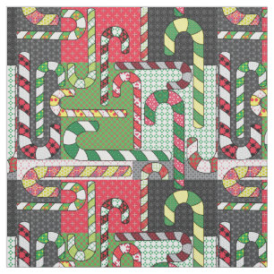 Tissu Sucres de canne à motifs