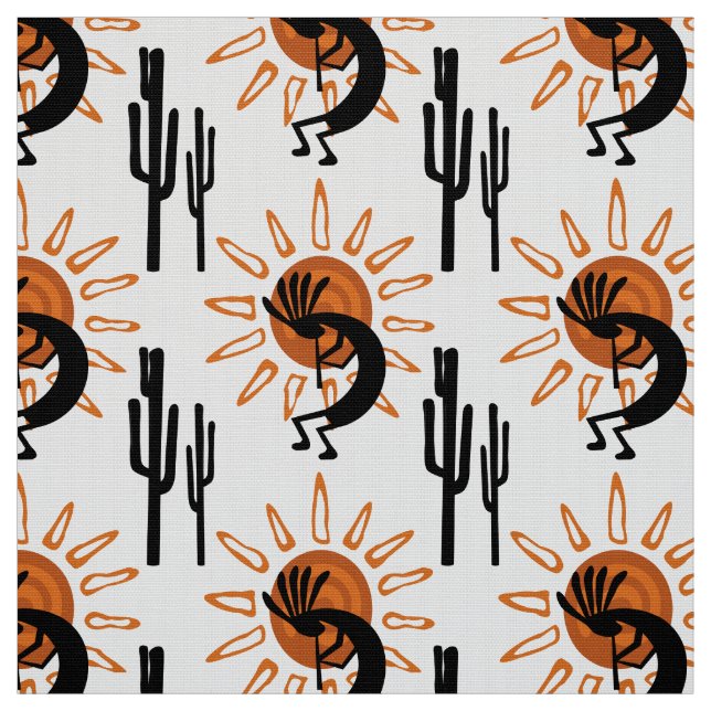 Tissu Sud-ouest Desert Kokopelli Sun Fabric (Échantillon)