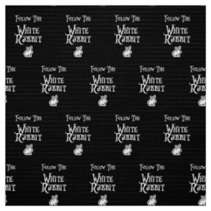 Tissu Suivez le lapin blanc