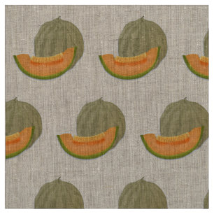 TISSU SUMMERY CANTALOUPE MELON MOTIF
