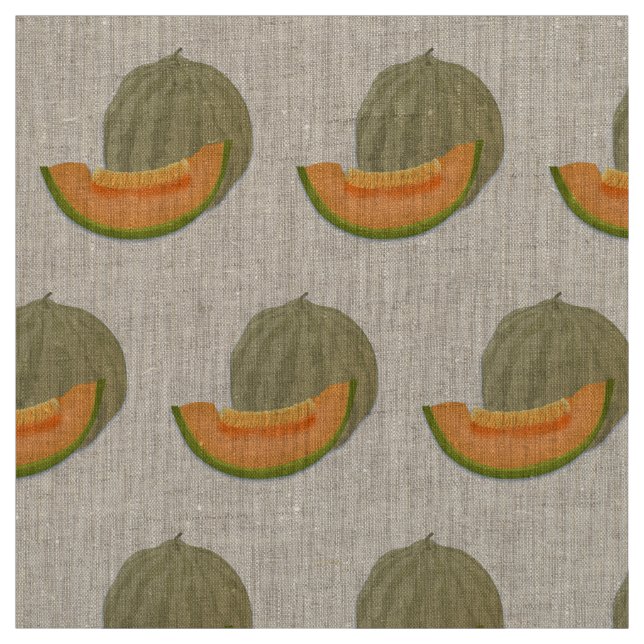 TISSU SUMMERY CANTALOUPE MELON MOTIF (Échantillon)