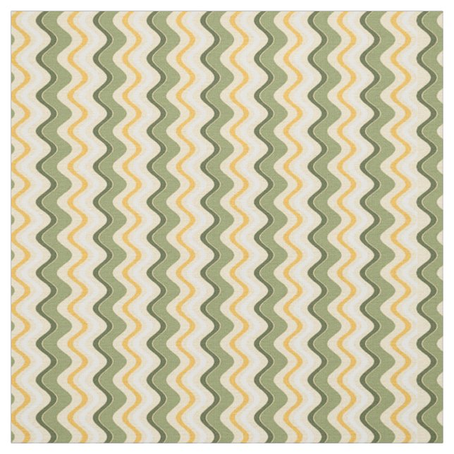 Tissu Sunny Chevron Vertical Gold Green Fabric (Échantillon)