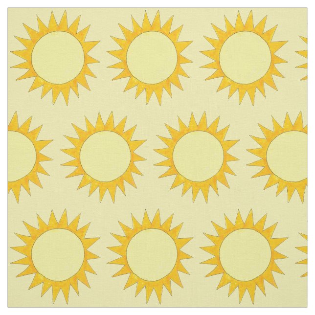 Tissu Sunny Day Beach Jaune Summer Soleil soleil (Échantillon)