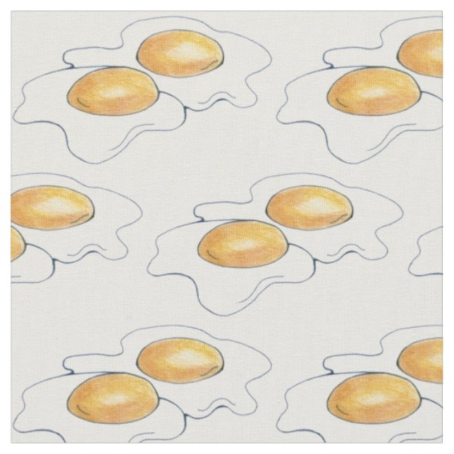 Tissu Sunnyside Up Fried Breakfast Oeufs Sunny Side Oeuf (Fermer)