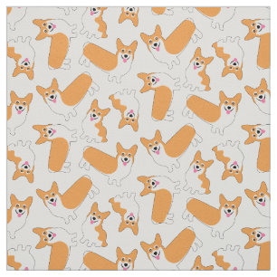 Tissu Super Cute Pembroke Welsh Corgi Motif