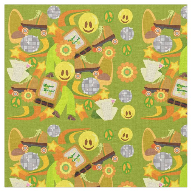 Tissu Super Super 70 Mega Motif (Fermer)