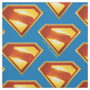 Tissu Superman Golden S Shield brillance