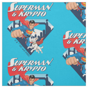 Tissu Superman & Krypto Soar