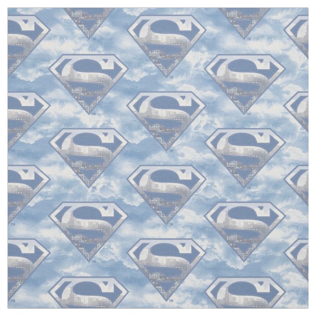 Tissu Superman S-Shield | Logo de la ville bleu clair (Échantillon)