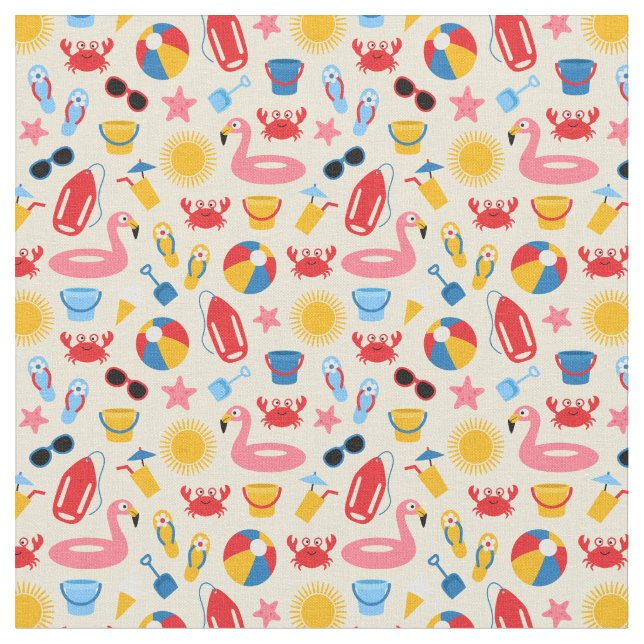 Tissu Sur la plage (Fermer)