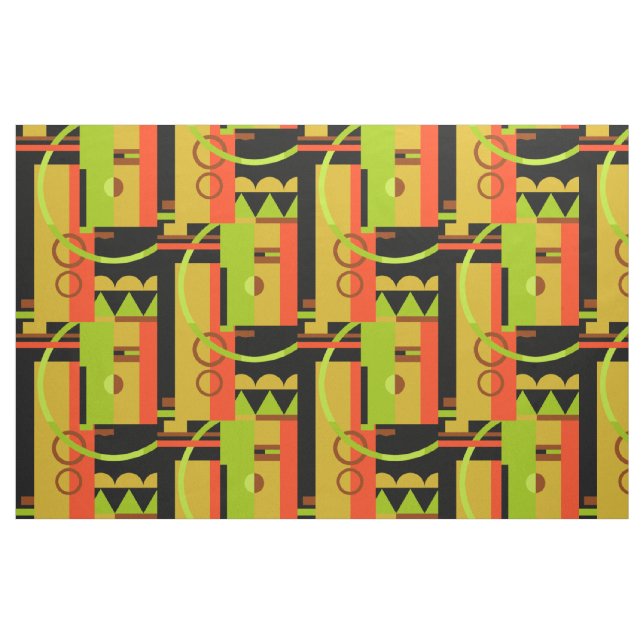 Tissu SURFACE : Géométrique Art Déco, début d'automne (Fat Quarter)