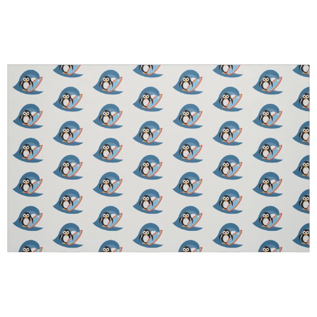 Tissu Surfer de pingouin (Fat Quarter)