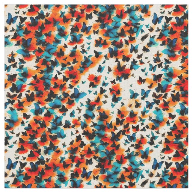 Tissu Susurration des papillons (Fermer)