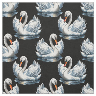Tissu Swan Birds Design Motif