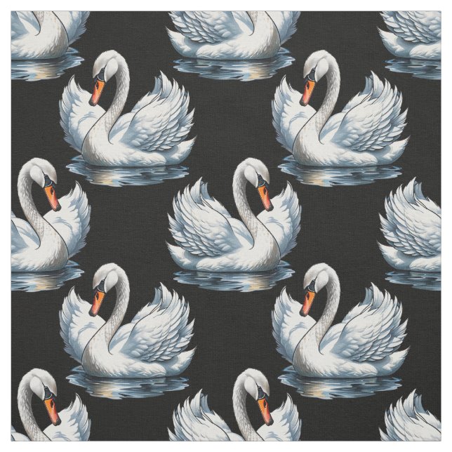Tissu Swan Birds Design Motif (Échantillon)
