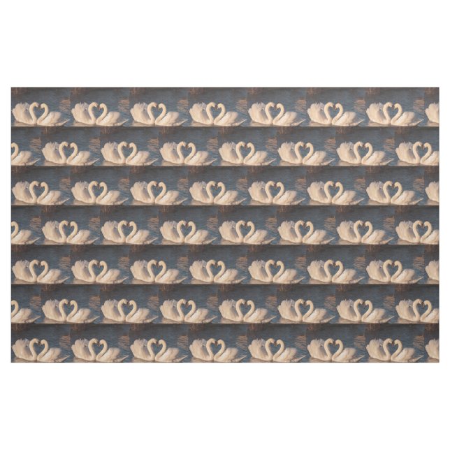 Tissu Swans & Love Fabric (Fat Quarter)