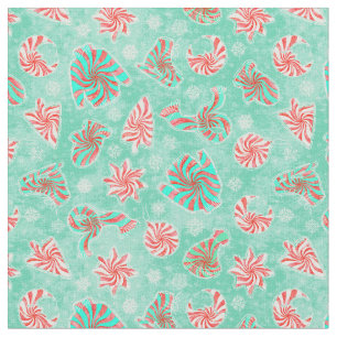 Tissu Swirl de menthe poivrée hiver