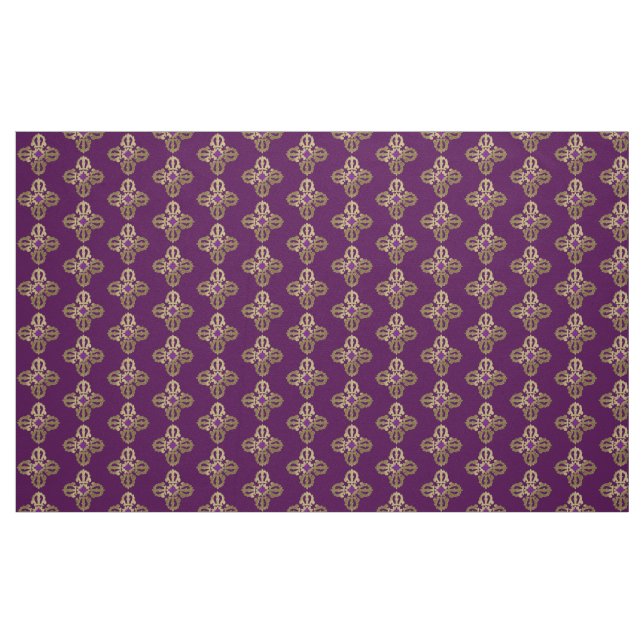 Tissu Symbole bouddhiste doré Vajra (Fat Quarter)