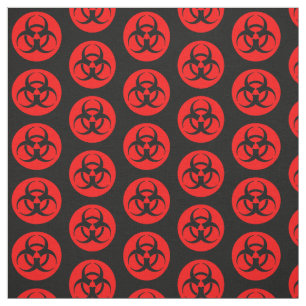 Tissu Symbole de bioaléa rouge