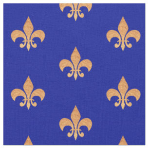 Tissu Symbole de la fleur de lis - lily royal héraldiqu