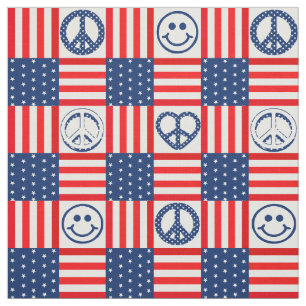 Tissu Symbole de la paix hippy Pacifique drapeau améric