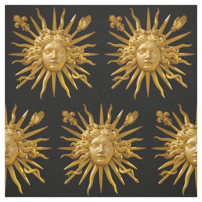Tissu Symbole de Louis XIV le Roi Soleil (Échantillon)