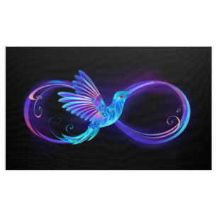 Tissu Symbole de Neon Infinity par Glowing Hummingbird