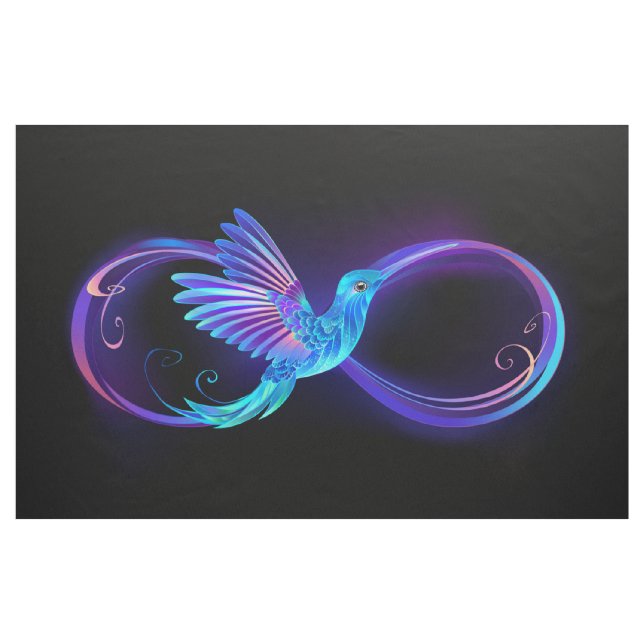 Tissu Symbole de Neon Infinity par Glowing Hummingbird (Yard)