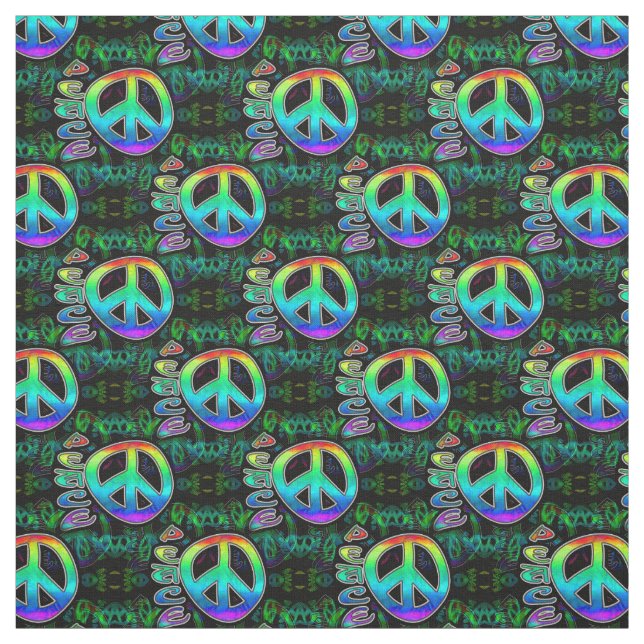 Tissu Symbole de paix d'arc-en-ciel (Échantillon)