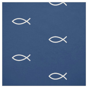 Tissu Symbole de poisson chrétien Ichthys Motif Image pe