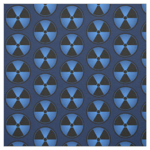 Tissu Symbole de rayonnement bleu