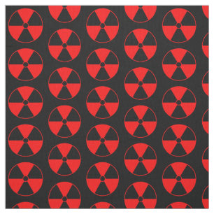 Tissu Symbole de rayonnement rouge