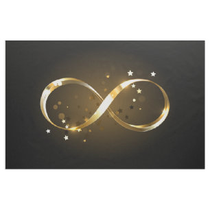 Tissu Symbole d'infini doré