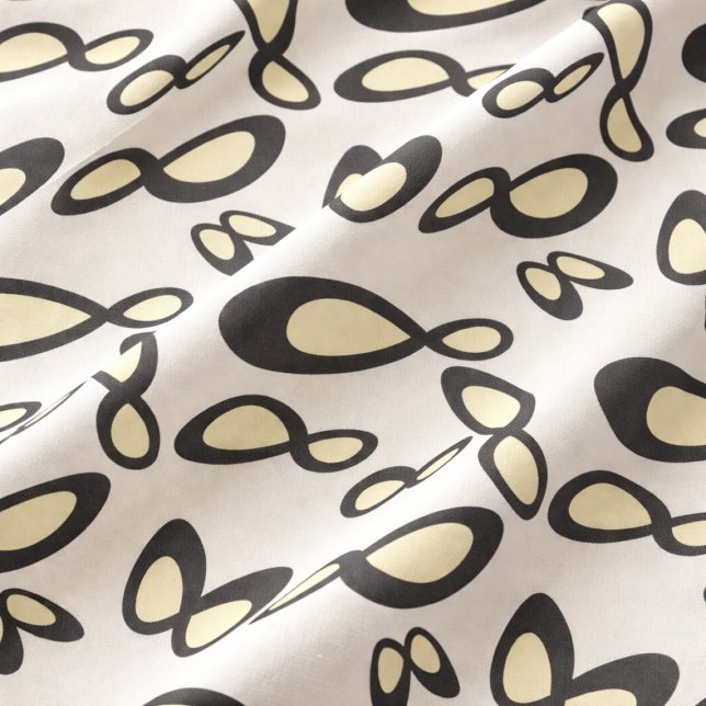 Tissu Symbole d'infini - Jaune, Noir, Hors Blanc (Créateur téléchargé)