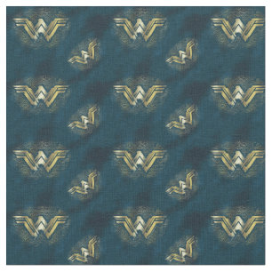 Tissu Symbole d'or brossé Wonder Woman