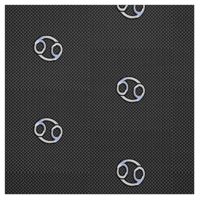Tissu Symbole moderne du cancer Zodiac Fibre de carbone  (Échantillon)