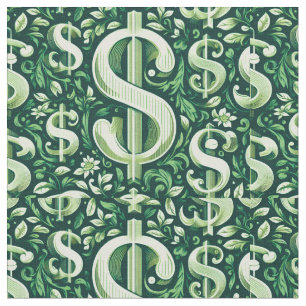 Tissu symbole vert signe dollar