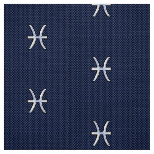 Tissu Symbole zodiaque Poissons Marine Blue Carbon Fiber