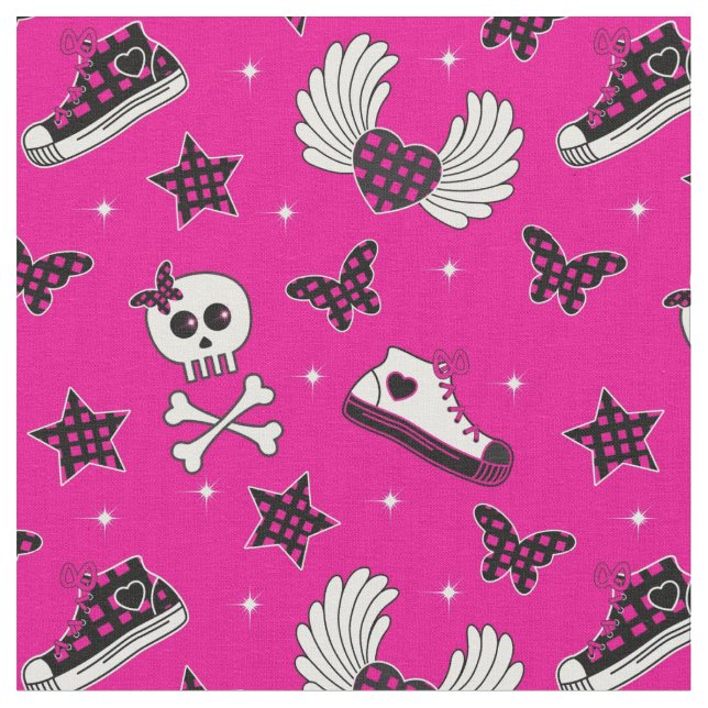 Tissu Symboles d'Emo (Fermer)