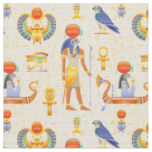 Tissu Symboles égyptiens antiques
