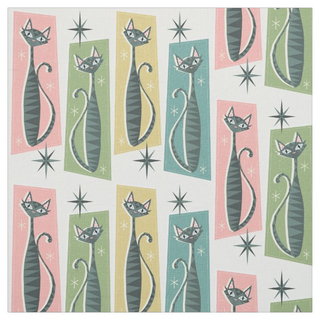 Tissu Tabbies Retro Patchwork ©studioxtine 2019 (Échantillon)