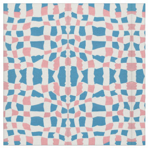 Tissu Tableau de contrôle bleu rose rétro Abstrait