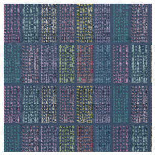 Tissu Tableaux de multiplication colorés Motif sur la m