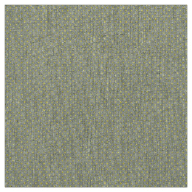 Tissu : Taches de vert sauge et de jaune (Échantillon)