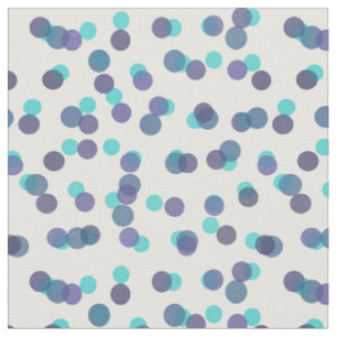Tissu taches turquoise violettes et bleues