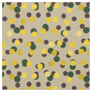 Tissu Taches vertes, jaunes, marron et beige